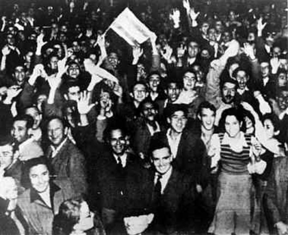 Formation of the Jewish state of Israel.