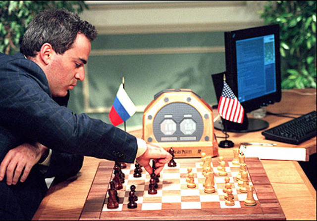 IBM machine Deep Blue won the second six-game match against world champion Garry Kasparov