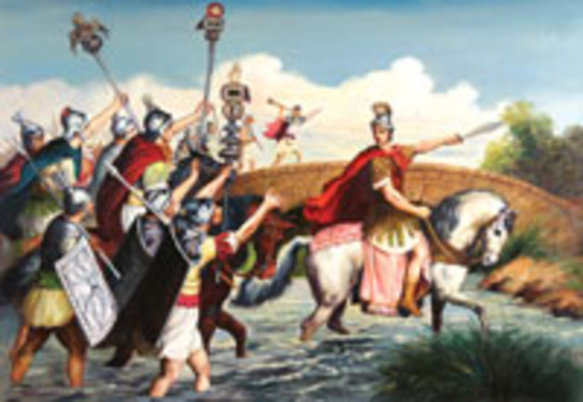 ceacer crosses the Rubicon