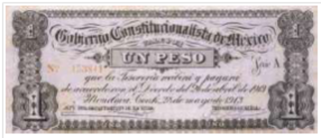 El billete durante la Revolución de 1910