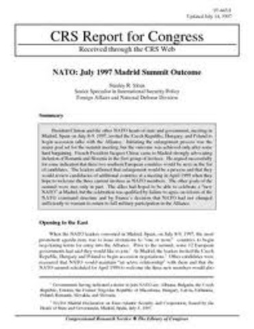 NATO Summit: Madrid Summit