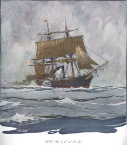 First steam ship crossed the atlantic