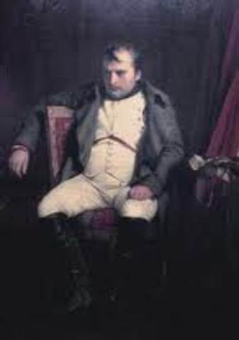 Napoleon sent into exile by the people of France.