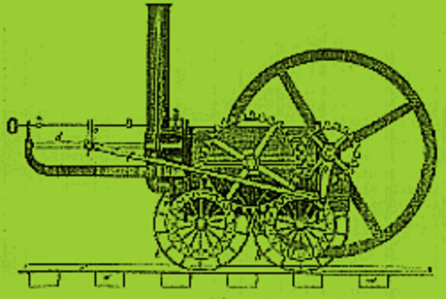First Steam powered Locomotive was made