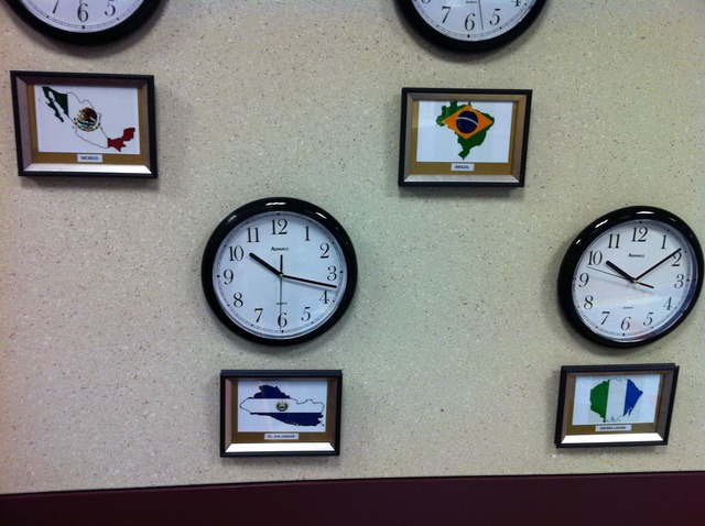 Place flags and clocks!