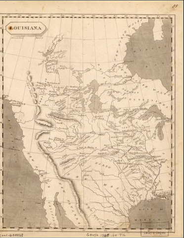 Primary Source- Map of Lousiana Purchase from 1804 edition of the Arrowsmith & Lewis New and Elegant General Atlas