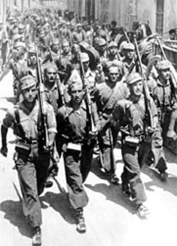 Franco y su ejército macharon hacia Madrid