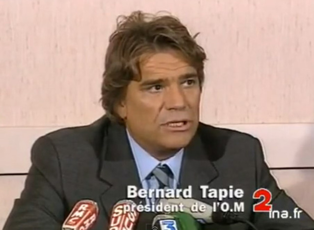 Signature de Tapie à l'OM