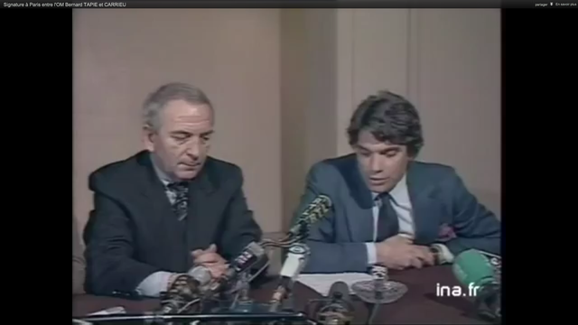 Bernard Tapie signe la reprise de l'OM