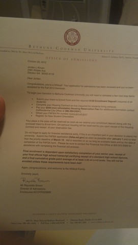 First Acceptance