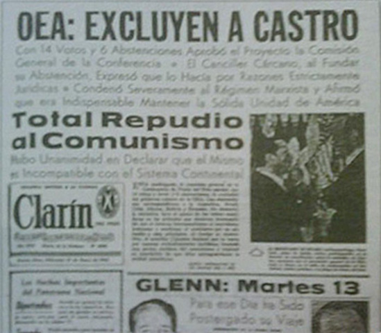 Cuba exclu de l'Organisation des Etats américains