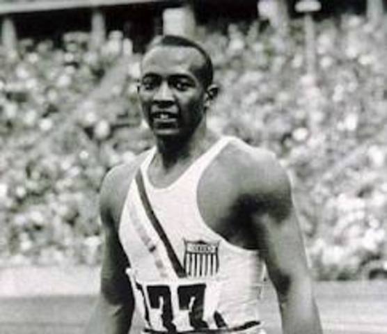 Jesse Owens Wins four Olympic gold medals