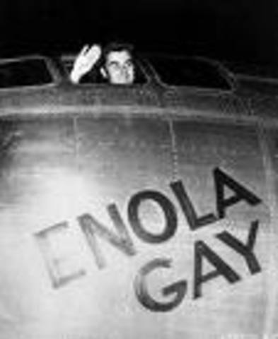 Enola Gay drops the bomb