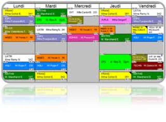 Création de la base EDT