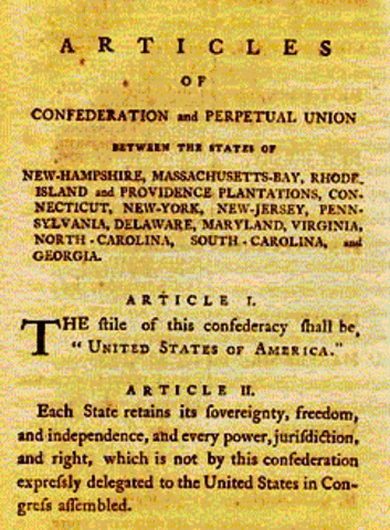 Articles of confederation