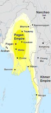 Pagan Kingdom falls to Mongols of the Yuan Dynasty who installed a puppet king