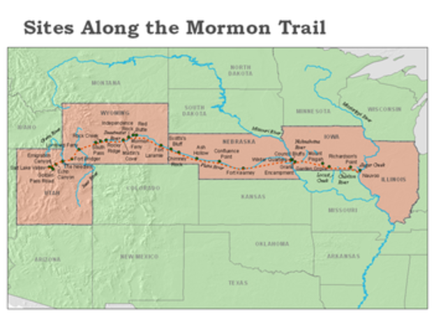 Mormon settlers leave Illinois, heading west