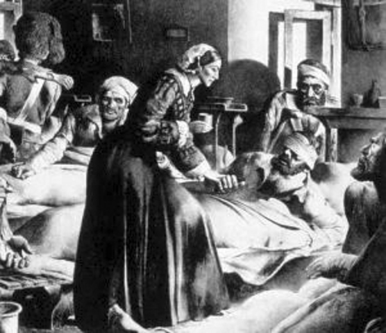 Florence Nightingale transformed the poor state of the hospital and saved many lives.