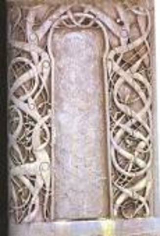 wooden portal of the Stave Church