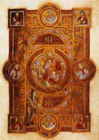 Abbess Uta dedicating her codex to the Virgin