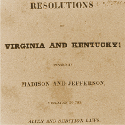 Virginia and Kentucky Resolutions written