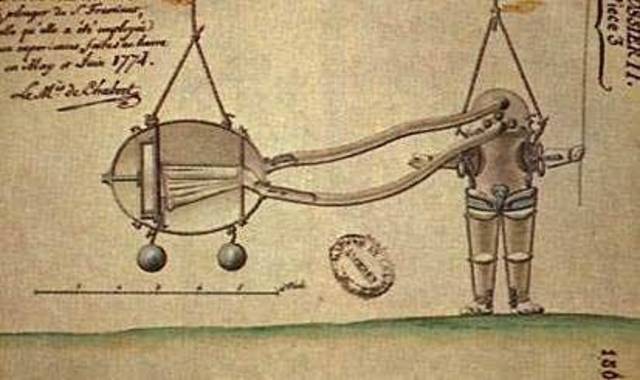 Invention du scaphandre à casque