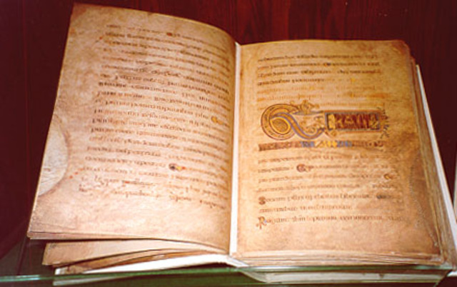 "The book of kells" Latin gospels written in Irish, now at Trinity College, dublin " Manyoshu," Jap. anathology of C. 4,500 short poems. The book of kells was basically an illuminated manuscript that contains the four gospels of the new testament with inc