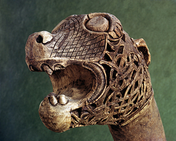 Animal Head post from the Viking ship burial