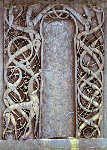 Wooden Portal of the Stave Church at Urnes, Norway