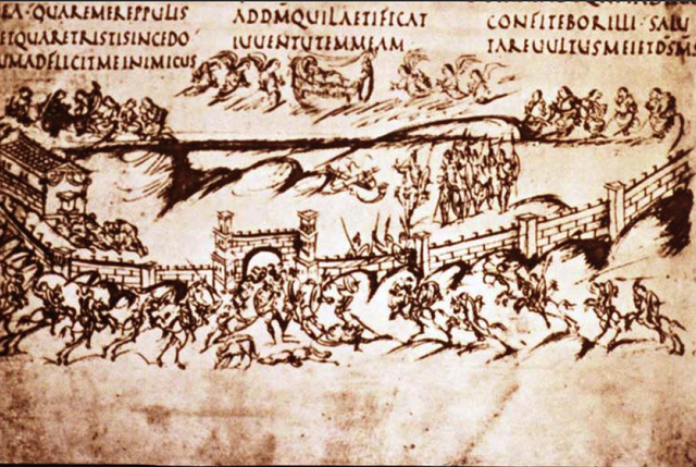 Detail of folio 25 recto of the Utrecht Psalter