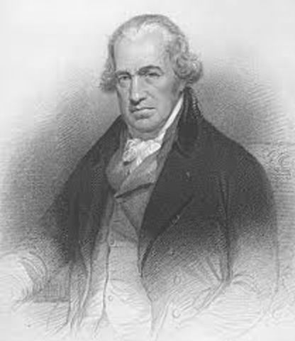 James Watt builds the first steam engine
