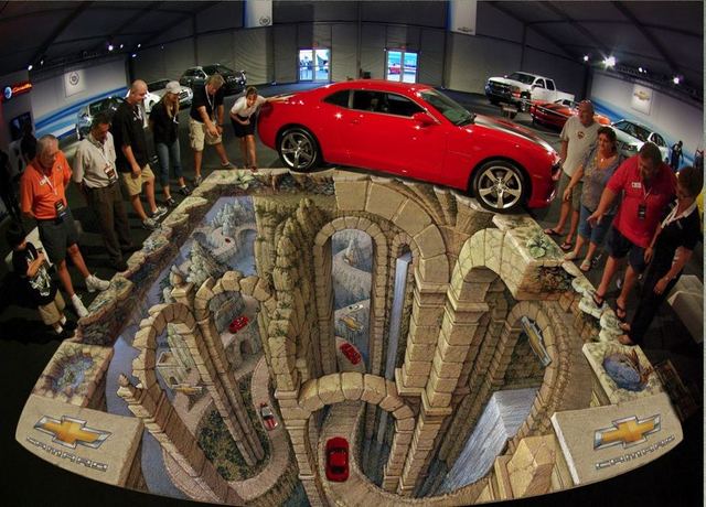 Kurt Wenner- Иллюзии восприятия глубины.