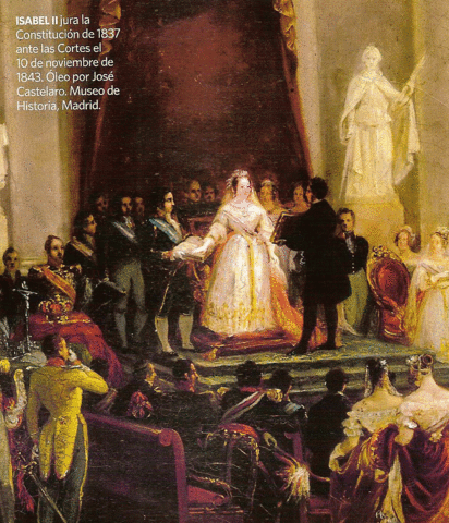 Isabel II jura la Constitución