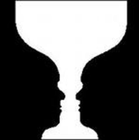 Rubin- Соотношение фигуры и фона.