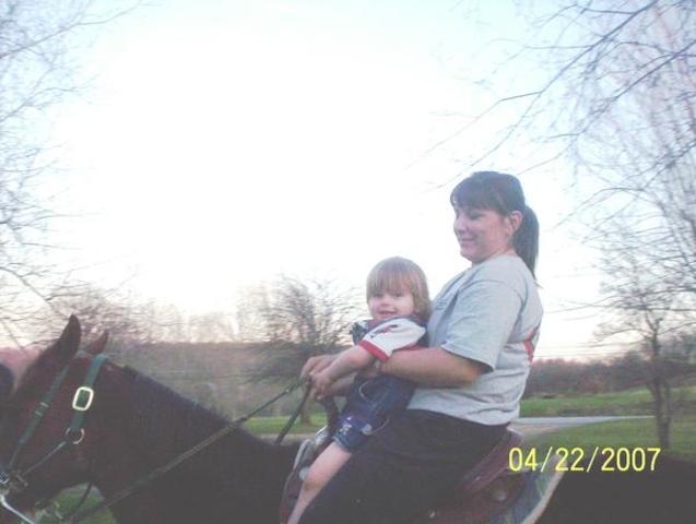 Daltons first horse ride