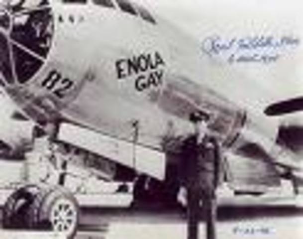 Enola Gay drops the bomb
