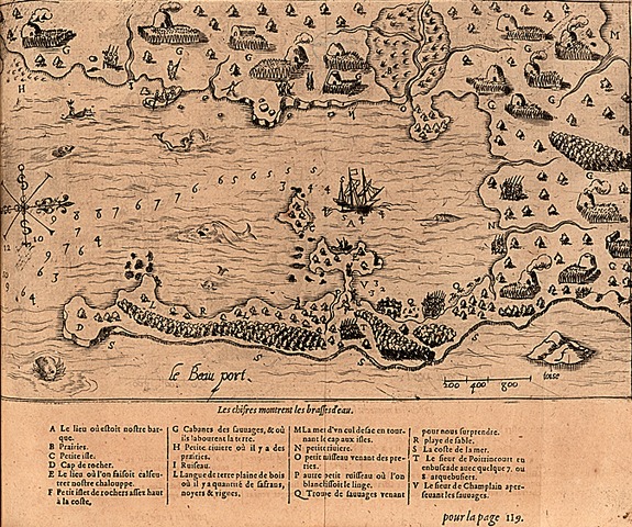 Samuel de Champlain explores and maps the coast of Massachusetts