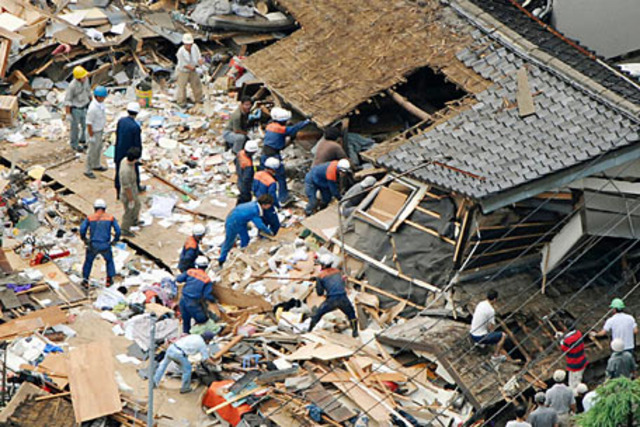 An earthquake in Japan killing 8 people withe at least 800 injured and damaging a nuclear power plant.