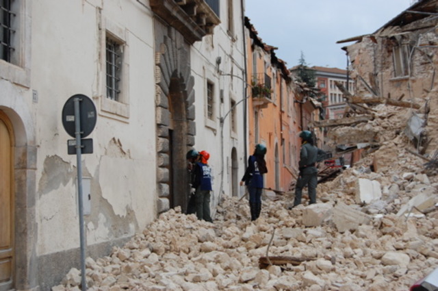 Damage after the 2009 L'Aquila earthquake