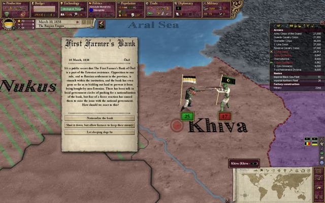 khiva was captured by the russian troops