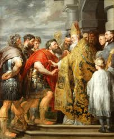 Emperor Theodosius banned all pagan worship