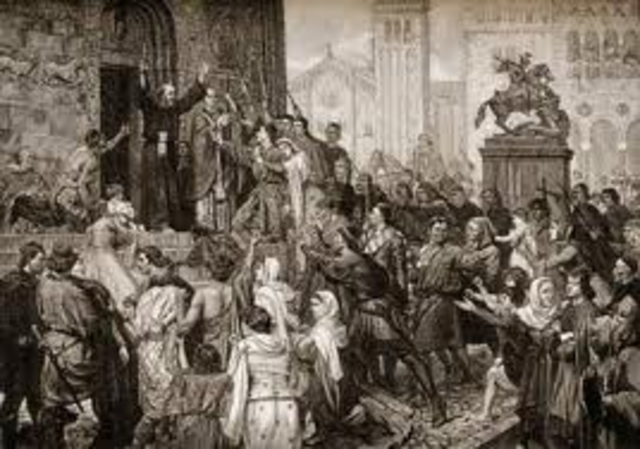 Pope urban calls for the first crusade.