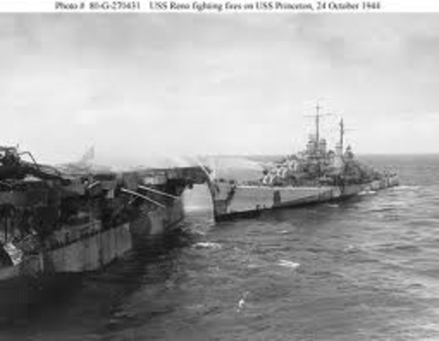 The Battle of Leyte Gulf began