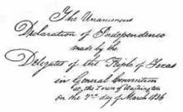 Texas Declares Independence From Mexico