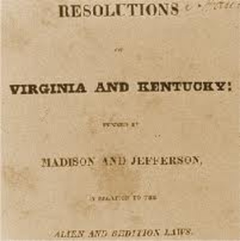 Virginia and Kentucky resolutions written