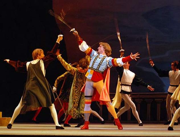 The Servants of the Capulets and Montagues start a brawl in the streets of Verona