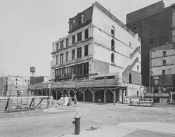 The St. George building; women search for the Beekman Hospital