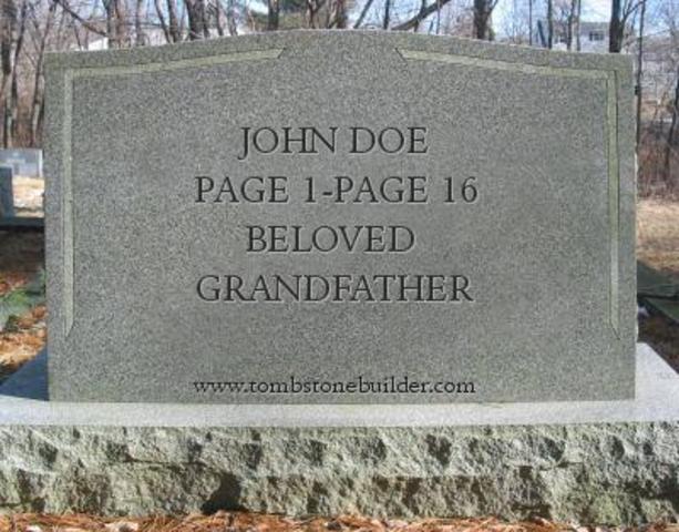 Narrator's Grandfather Dies