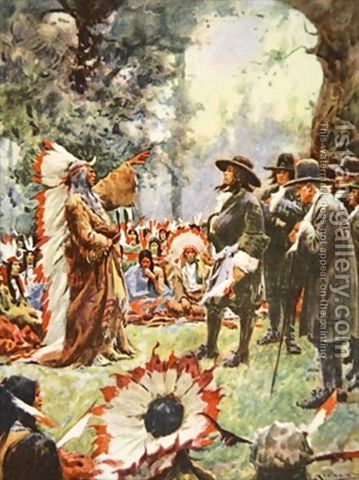Indians sign treaty with Chelmsford and Mass General Court giving up their claim/ right to use the land of Westford as their hunting grounds