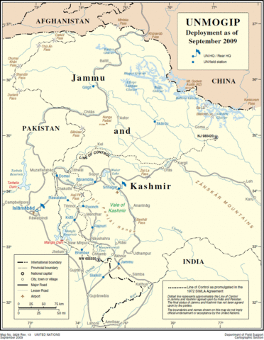United Nations Military Observer Group in India and Pakistan.